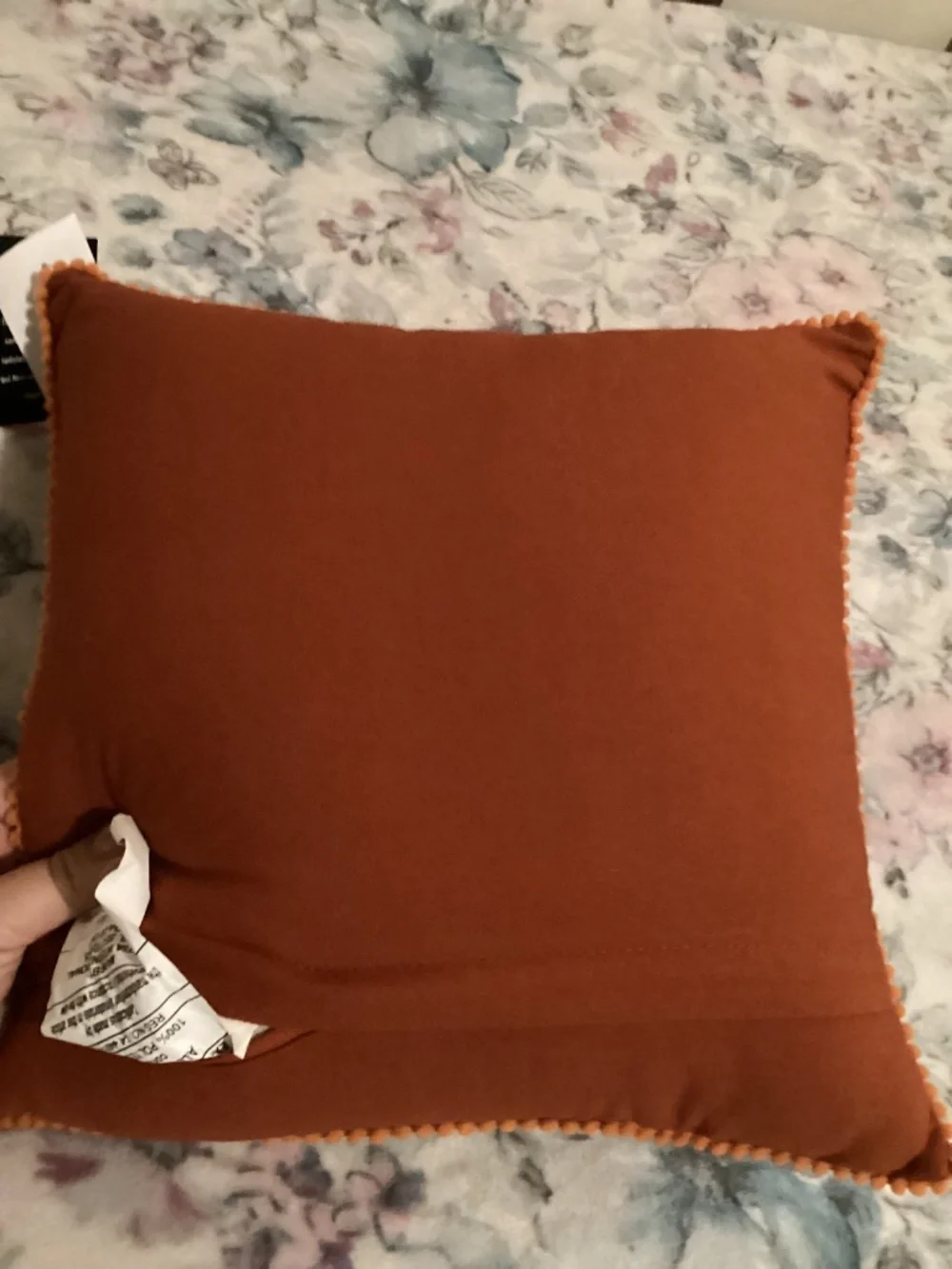 New GhoulishHalloween Decorative Pillow- ghost with coffee-14x14”